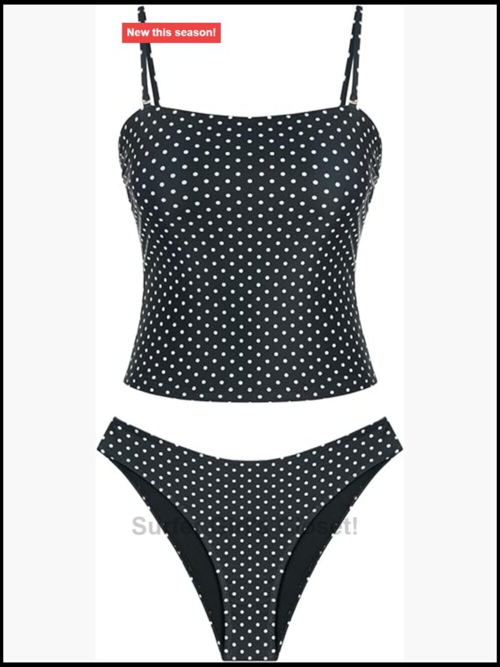 Floral Bandeau Tankini Set with Tummy Control High Cut Thong Bottom